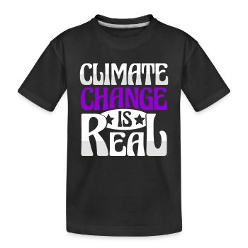 klimawandel schutz - Kinder Premium Bio T-Shirt - Schwarz - Vorne