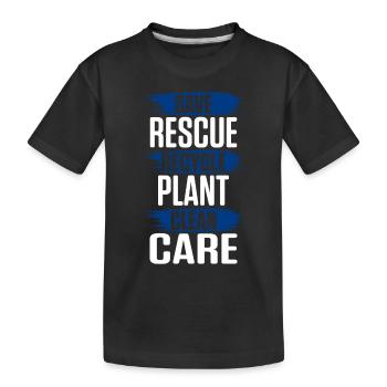 recycler la planète protection de l’environnement - T-shirt bio Premium Enfant - noir - Devant