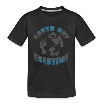 earth day environmental protection - Kids' Premium Organic T-Shirt - black - Front