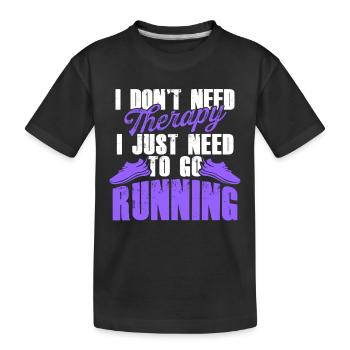race therapy - Kids' Premium Organic T-Shirt - black - Front