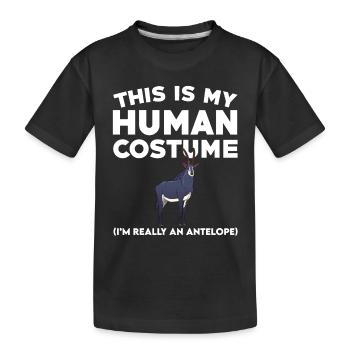 Drôle de costume d’antilope - T-shirt bio Premium Enfant - noir - Devant