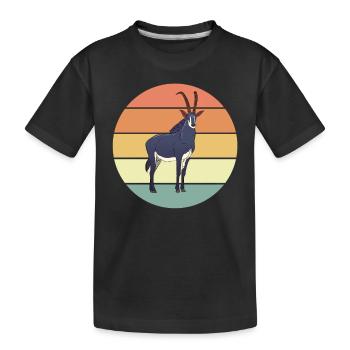 Cadeau rétro Antilope - T-shirt bio Premium Enfant - noir - Devant