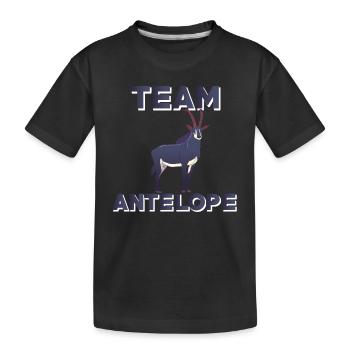 Team Antilope - Kinder Premium Bio T-Shirt - Schwarz - Vorne