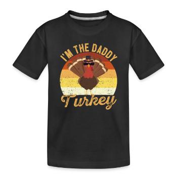 Je suis la famille Daddy Turkey Funny Matching - T-shirt bio Premium Enfant - noir - Devant