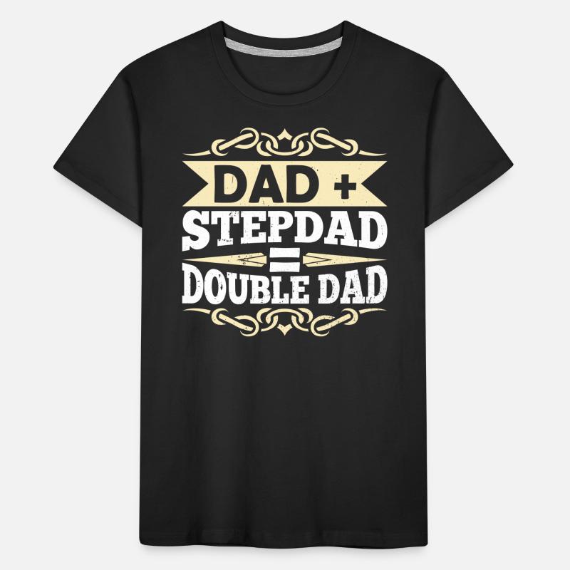 Papa Plus Stepfather Equal Double Papa Stepdad Kids' Premium Organic T-Shirt