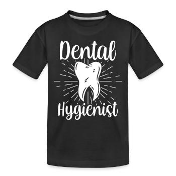 Hygiénistes dentaires Dentiste Équipe d’hygiène dentaire - T-shirt bio Premium Enfant - noir - Devant