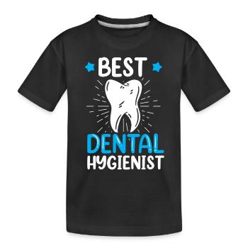 Meilleur hygiéniste dentaire Dentiste Hygiène dentaire - T-shirt bio Premium Enfant - noir - Devant