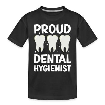 Fier hygiéniste dentaire Dentiste Hygiène dentaire - T-shirt bio Premium Enfant - noir - Devant