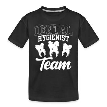 Dental Hygienist Team Dental Hygiene Dentist - Kids' Premium Organic T-Shirt - black - Front
