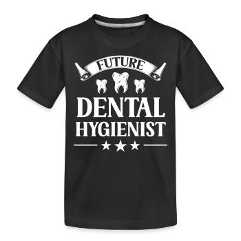 Future équipe d’hygiénistes dentaires Hygiène dentaire - T-shirt bio Premium Enfant - noir - Devant