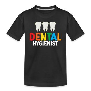 Hygiénistes dentaires Équipe d’hygiène dentaire Dentiste - T-shirt bio Premium Enfant - noir - Devant