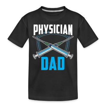 Docteur Père Médecine Profession Médecin Médecin Médecin - T-shirt bio Premium Enfant - noir - Devant