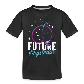 Zukünftiger Arzt Medizin Mediziner Doktor Beruf - Kinder Premium Bio T-Shirt - Schwarz - Vorne