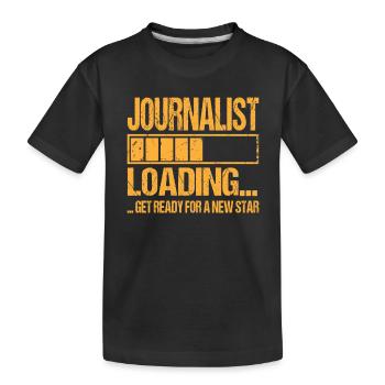Journalist loading Journalist Ausbildung - Kinder Premium Bio T-Shirt - Schwarz - Vorne