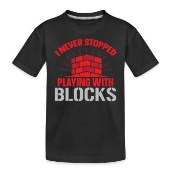 Construction Mason Profession Bricklayer - Kids' Premium Organic T-Shirt - black - Front