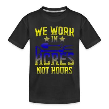 Farmer arbeit - Kinder Premium Bio T-Shirt - Schwarz - Vorne