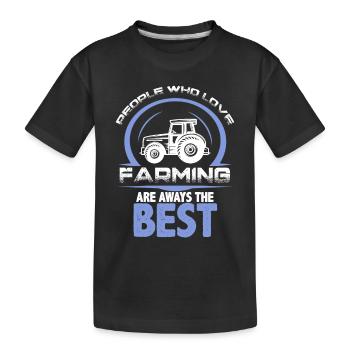 tracteur agricole - T-shirt bio Premium Enfant - noir - Devant
