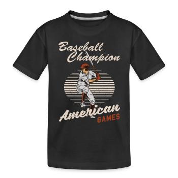 Baseball Champion Batter US Sport Gift - T-shirt bio Premium Enfant - noir - Devant