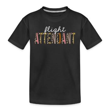 Agent de bord Leopard Print Drôle cadeau - T-shirt bio Premium Enfant - noir - Devant