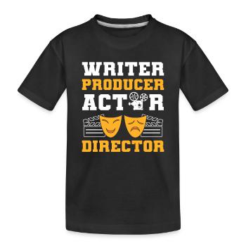 Scénariste Producteur Acteur Réalisateur Cinéaste - T-shirt bio Premium Enfant - noir - Devant