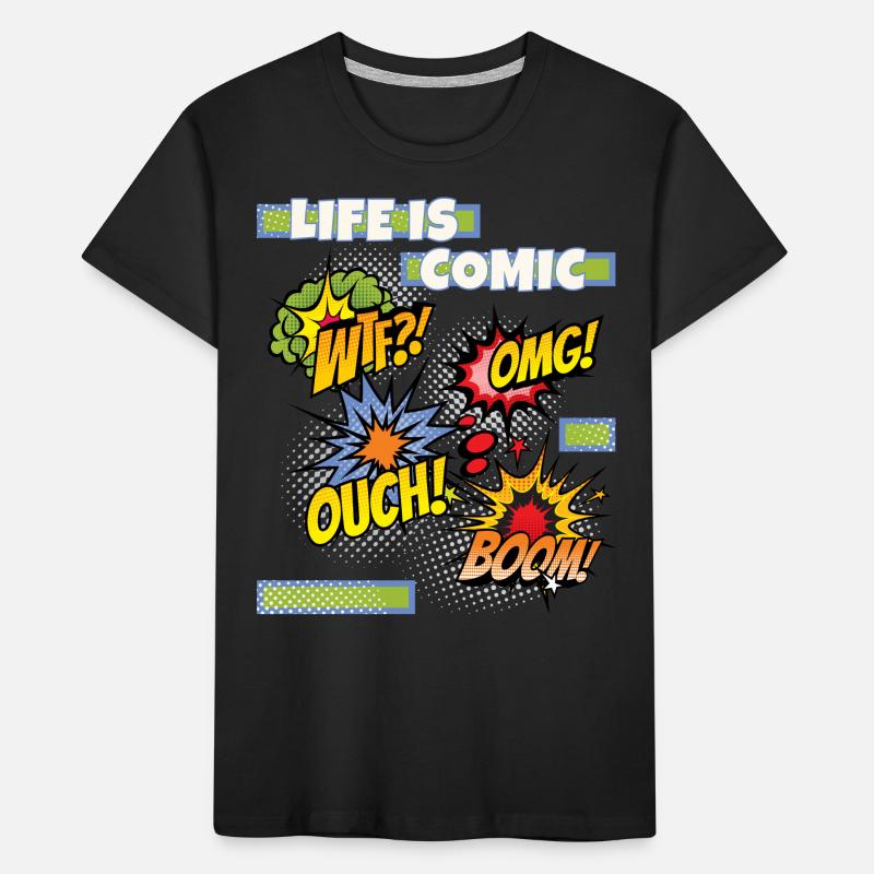 Comic, comic strips, funny saying comic style Kids' Premium Organic T-Shirt