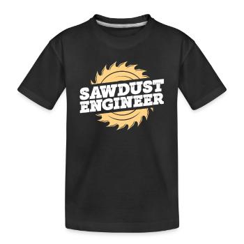 Sawdust engineer - Kids' Premium Organic T-Shirt - black - Front