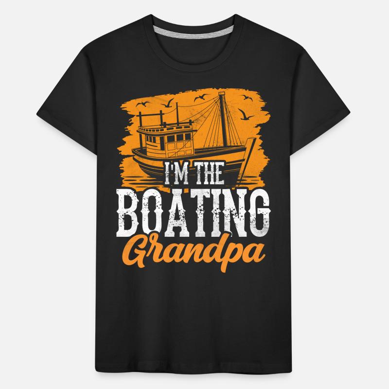 Ich Bin Der Boot Fahrende Opa Schiff Bootfahren Kinder Premium Bio T-Shirt
