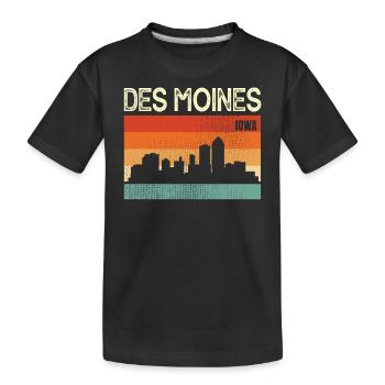 Des Moines Iowa - T-shirt bio Premium Enfant - noir - Devant