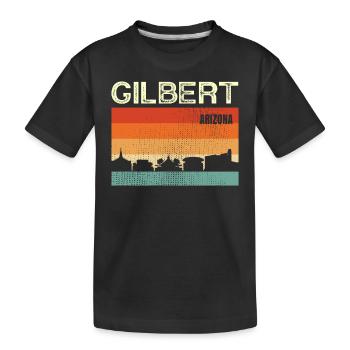 Gilbert Arizona - Kinder Premium Bio T-Shirt - Schwarz - Vorne