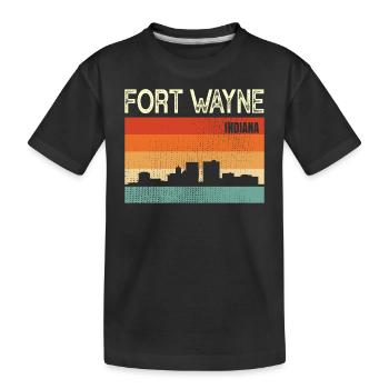 Fort Wayne Indiana - Kinder Premium Bio T-Shirt - Schwarz - Vorne