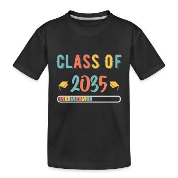 Class Of 2035 First Day Of School Grow With Me - Kids' Premium Organic T-Shirt - black - Front