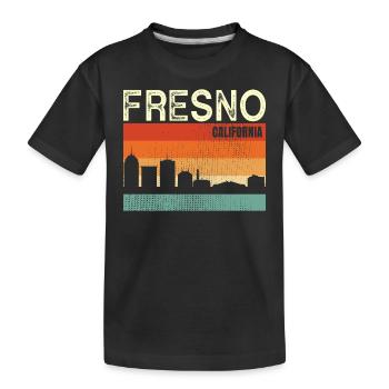 Fresno Kalifornien - Kinder Premium Bio T-Shirt - Schwarz - Vorne