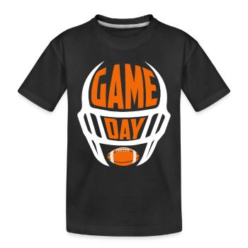 American Football Game Day Essentials Helmet - Kids' Premium Organic T-Shirt - black - Front