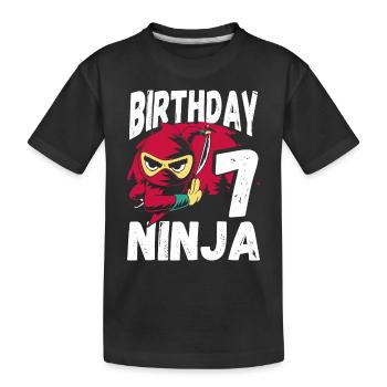 Cool Ninja pour votre 7ème anniversaire - T-shirt bio Premium Enfant - noir - Devant