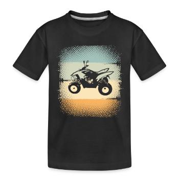 Quad ATV Offroad Quadfahrer - Kinder Premium Bio T-Shirt - Schwarz - Vorne