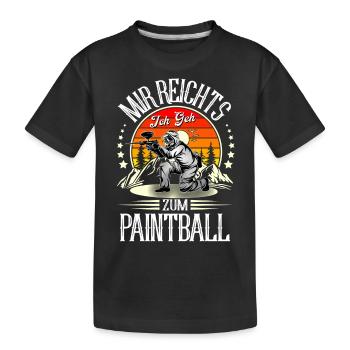 Paintball - Kinder Premium Bio T-Shirt - Schwarz - Vorne