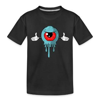 Drôle d’œil d’Halloween - T-shirt bio Premium Enfant - noir - Devant
