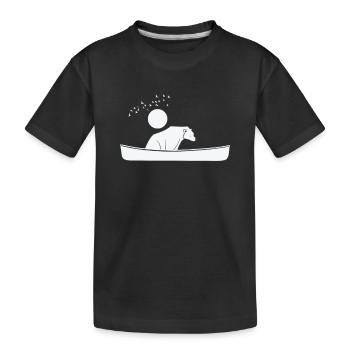 Kayak Water Paddle Boat Water Sports Canoe - Kids' Premium Organic T-Shirt - black - Front