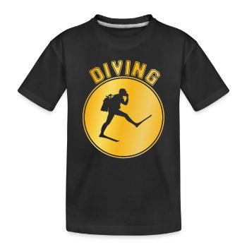 Dive - Kids' Premium Organic T-Shirt - black - Front