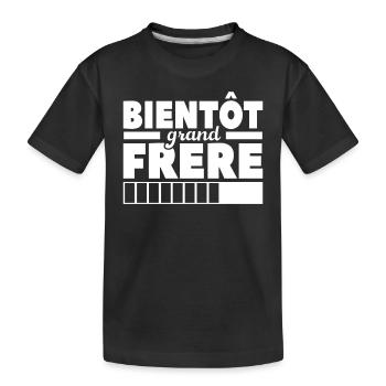 Bientôt Grand-frère - T-shirt bio Premium Enfant - noir - Devant