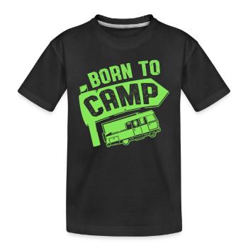 né au camp - T-shirt bio Premium Enfant - noir - Devant