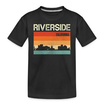 Riverside Kalifornien - Kinder Premium Bio T-Shirt - Schwarz - Vorne