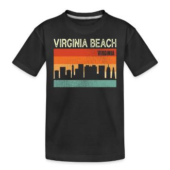 Virginia strand virginia - Kids' Premium Organic T-Shirt - black - Front