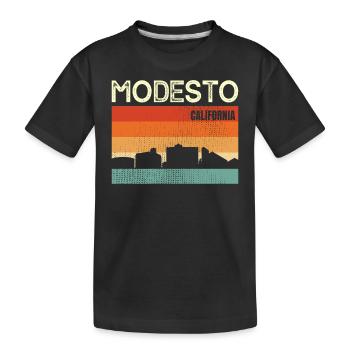 Modesto Kalifornien - Kinder Premium Bio T-Shirt - Schwarz - Vorne