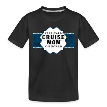 Kreuzfahrt Mama - Kinder Premium Bio T-Shirt - Schwarz - Vorne