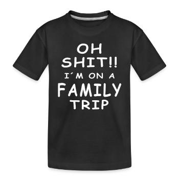 Family - Kids' Premium Organic T-Shirt - black - Front