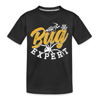 Insecte expert insectes entomologiste entomologie - T-shirt bio Premium Enfant - noir - Devant