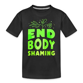 Body Shaming Cesser de fumer Ennui Bodyshaming Stop - T-shirt bio Premium Enfant - noir - Devant