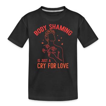 La honte corporelle n’est qu’un cri d’amour - T-shirt bio Premium Enfant - noir - Devant