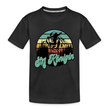 Skifahren Ski Frauen - Kinder Premium Bio T-Shirt - Schwarz - Vorne